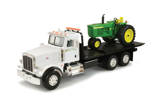 John Deere 1/16 Big Farm Peterbilt 367 W/ Flatbed & 4020 Tractor - Nelson Motors & Equipment